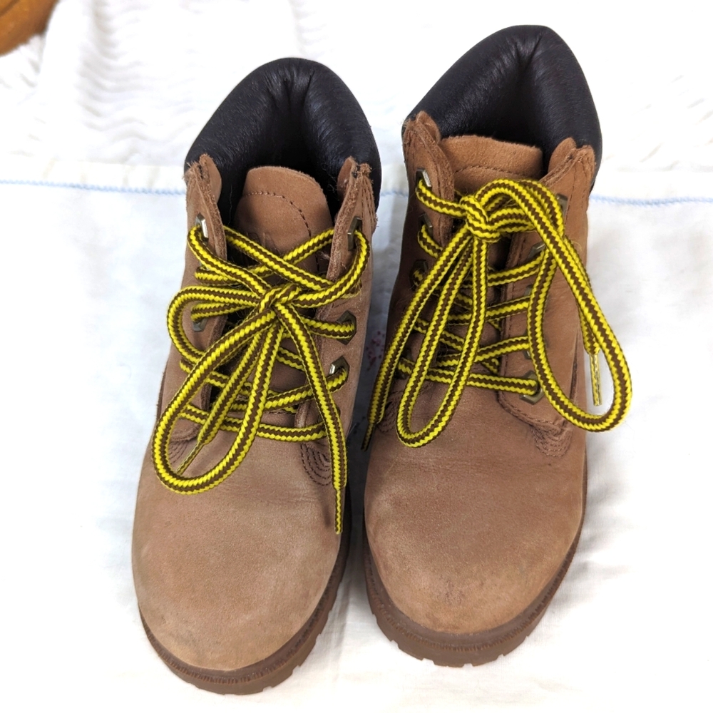 Sierra Kids Lug Sole Waterproof Leather Boots Size 11 Tan